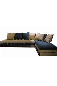 lavorazione con fascia laterale cuscini 50x50cm