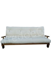 Divano Letto in legno con Futon - Nature - matrimoniale