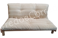 futon personalizzato (a richiesta) in cotone damascato nocciola