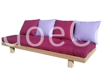 Letto divano Wood in legno massello con Futon 