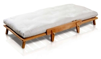Poltrona letto relax Yasumi - legno a incastri con futon
