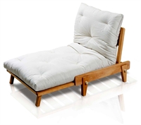 Poltrona letto relax Yasumi - legno a incastri con futon