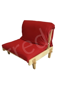 poltrona Yasumi con cover removibile rossa